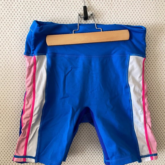 Fabletics Biker Shorts Striped xs blue white pink motion 365 - Picture 3 of 7